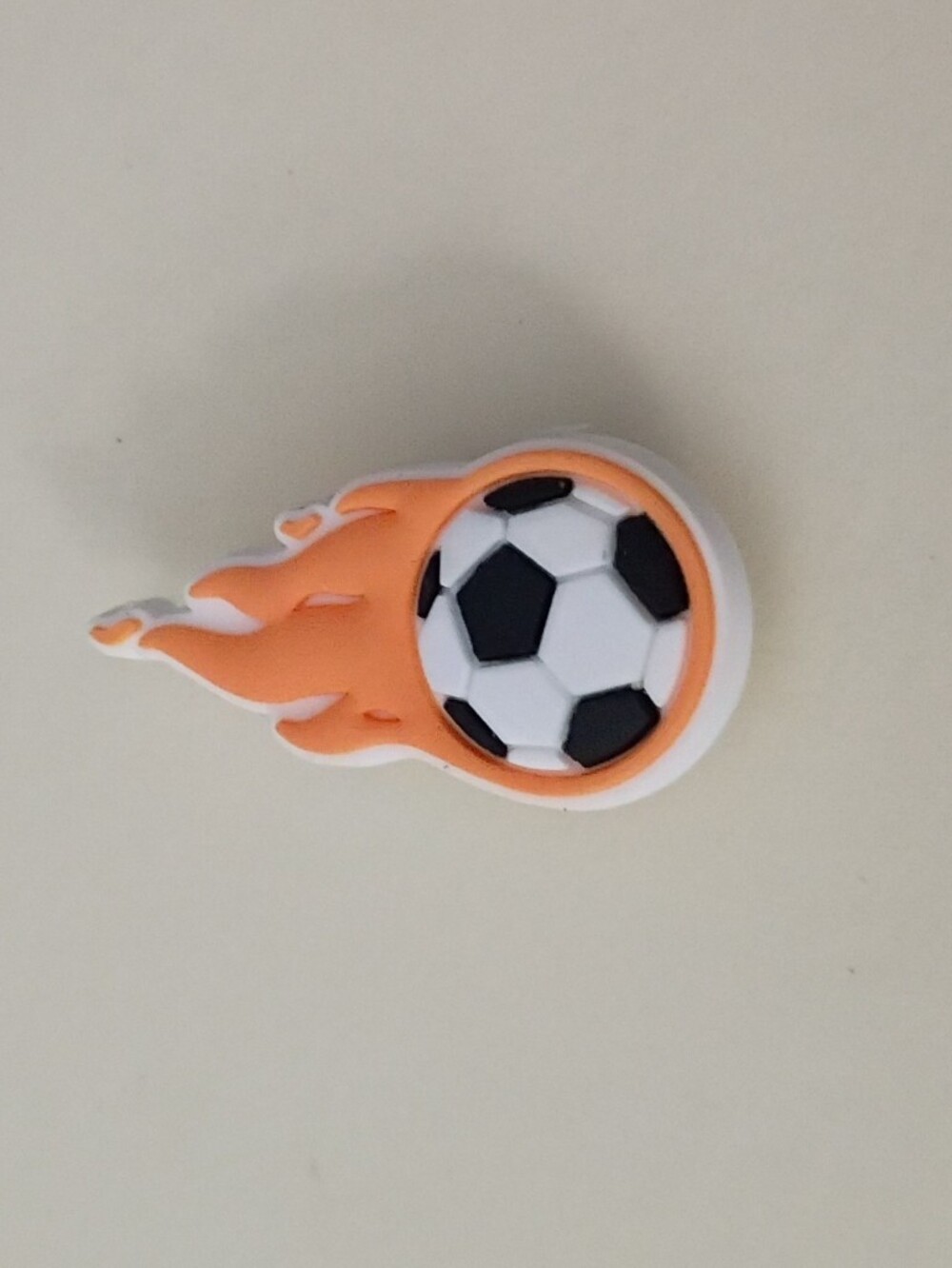 10 for $10 Jibbitz Croc Charm - Soccer Ball With Orange Flames Football Sports 2
